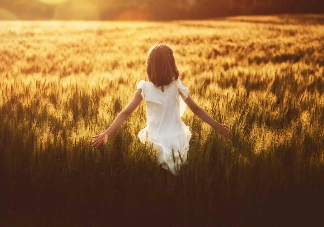 Girl in a peaceful field